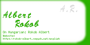 albert rokob business card